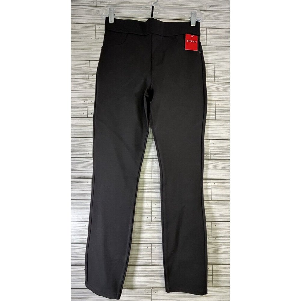 NWT Spanx Ponte Ankle-Length Leggings Loden Gray Sz Small Skinny Leg‎
